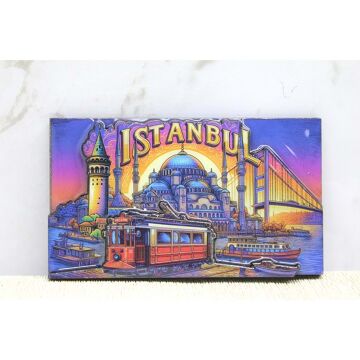 Ahşap İstanbul Temalı Magnet