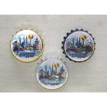 İstanbul Temalı Metal Magnet