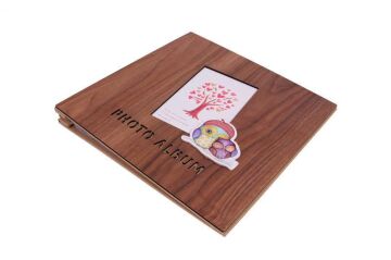 Albüm Ahşap Baykuş Temalı Resim Çerçeveli Hediyelik