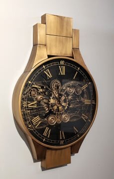 Özel Tasarım Metal Çarklı Duvar Saati